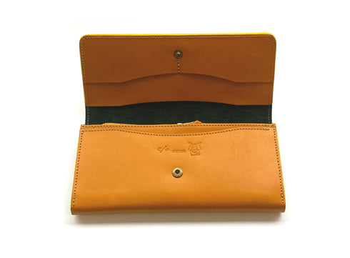 C/O. バイカラーレザーロングウォレット/Bicolor leather long wallet